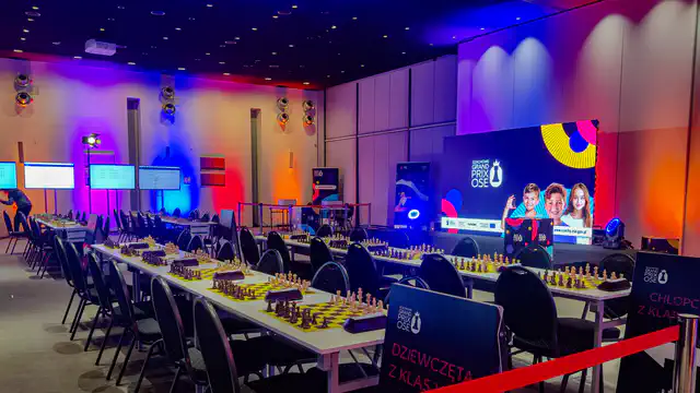 Szachowe GRAND PRIX OSE - Centrum Olimpijskie w Warszawie - nagłośnienie, oświetlenie, multimedia - klient: KDK Events