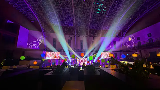 Event firmowy dla Banku - Hotel Arłamów - nagłośnienie, oświetlenie, multimedia, scena - klient: KDK Events