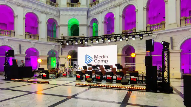 UMFC - Gala wieczorna - aula Politechniki Warszawskiej - nagłosnienie, oświetlenie, multimedia
